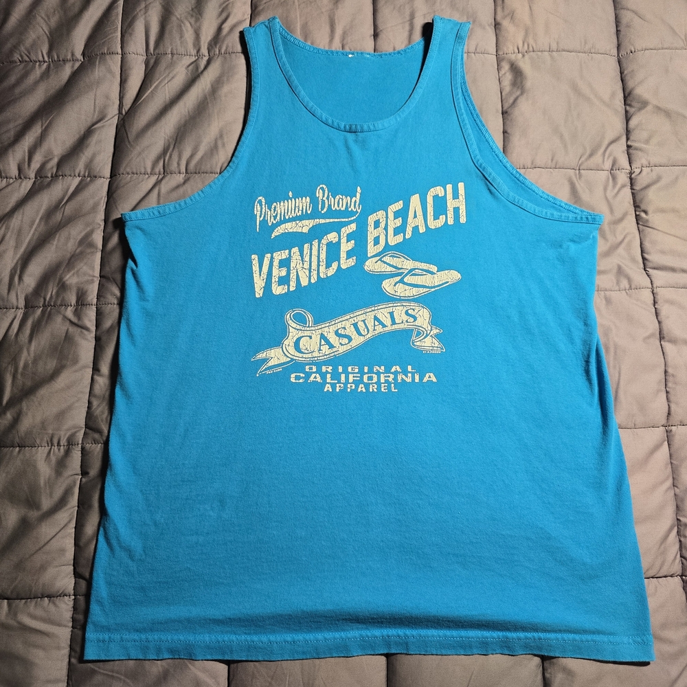 Blue Vintage Venice Beach Tank Top